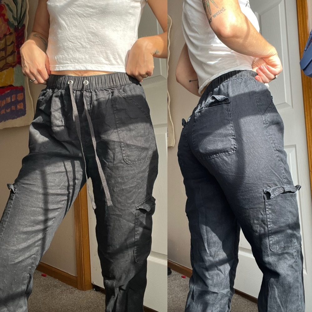 Nicole Miller Dark Gray Cargo Pants